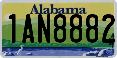 AL license plate 1AN8882