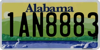 AL license plate 1AN8883