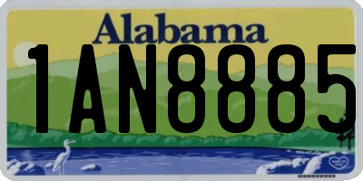 AL license plate 1AN8885