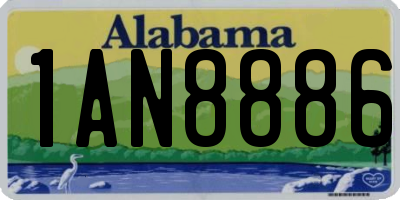 AL license plate 1AN8886