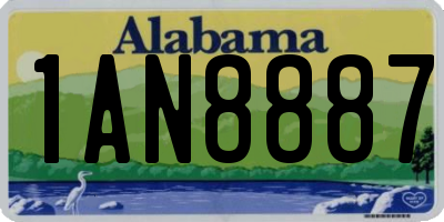 AL license plate 1AN8887