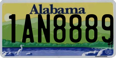AL license plate 1AN8889
