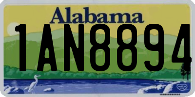 AL license plate 1AN8894