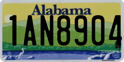 AL license plate 1AN8904