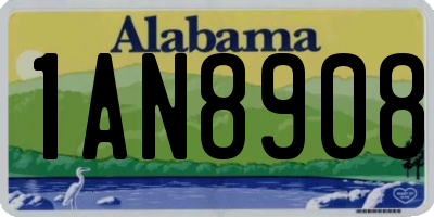 AL license plate 1AN8908