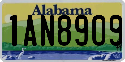 AL license plate 1AN8909