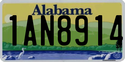 AL license plate 1AN8914