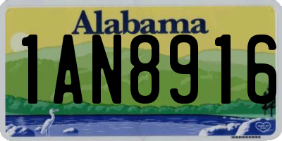 AL license plate 1AN8916