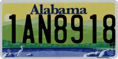 AL license plate 1AN8918