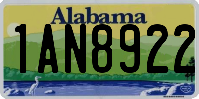 AL license plate 1AN8922