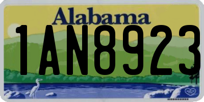 AL license plate 1AN8923