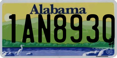 AL license plate 1AN8930