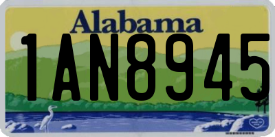 AL license plate 1AN8945