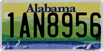 AL license plate 1AN8956