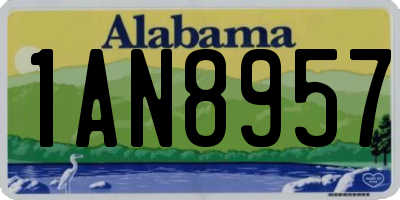 AL license plate 1AN8957