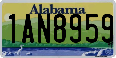 AL license plate 1AN8959