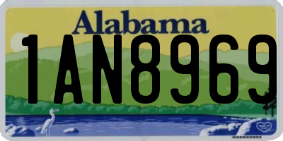 AL license plate 1AN8969