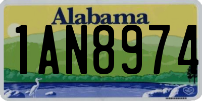 AL license plate 1AN8974