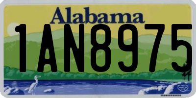 AL license plate 1AN8975