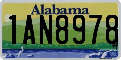 AL license plate 1AN8978
