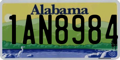 AL license plate 1AN8984