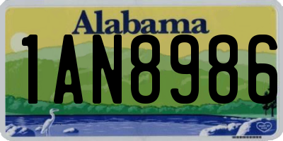 AL license plate 1AN8986