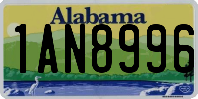 AL license plate 1AN8996