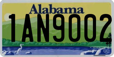 AL license plate 1AN9002