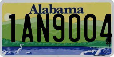 AL license plate 1AN9004