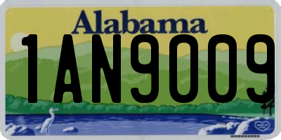 AL license plate 1AN9009