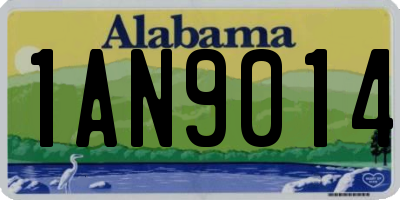 AL license plate 1AN9014