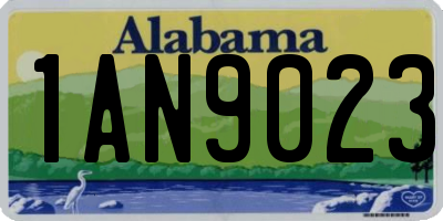 AL license plate 1AN9023