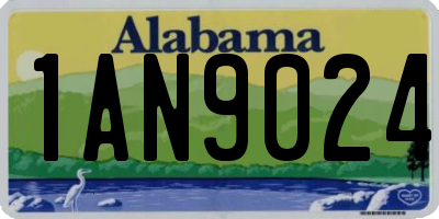 AL license plate 1AN9024