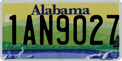 AL license plate 1AN9027
