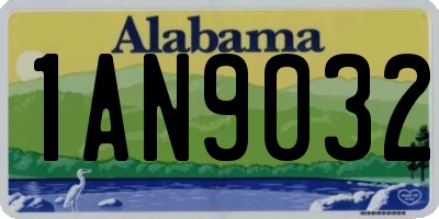 AL license plate 1AN9032