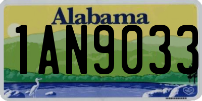 AL license plate 1AN9033