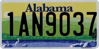 AL license plate 1AN9037