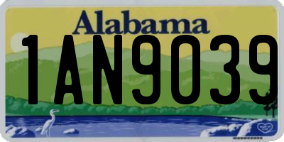 AL license plate 1AN9039