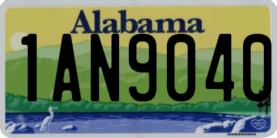 AL license plate 1AN9040