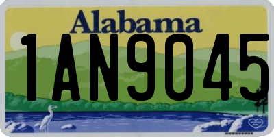 AL license plate 1AN9045