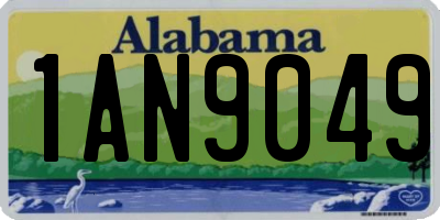 AL license plate 1AN9049