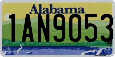AL license plate 1AN9053