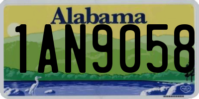AL license plate 1AN9058