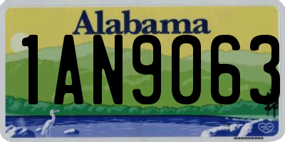 AL license plate 1AN9063