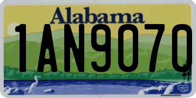 AL license plate 1AN9070