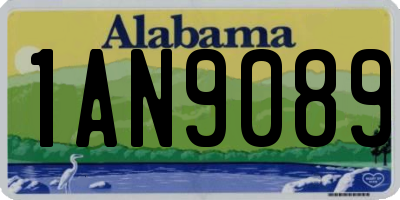 AL license plate 1AN9089