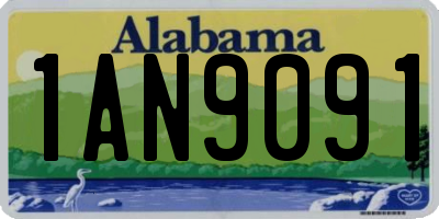 AL license plate 1AN9091
