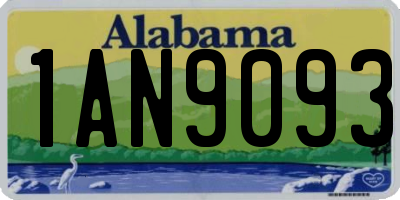 AL license plate 1AN9093