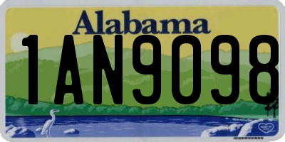 AL license plate 1AN9098