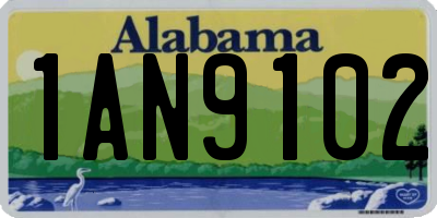 AL license plate 1AN9102